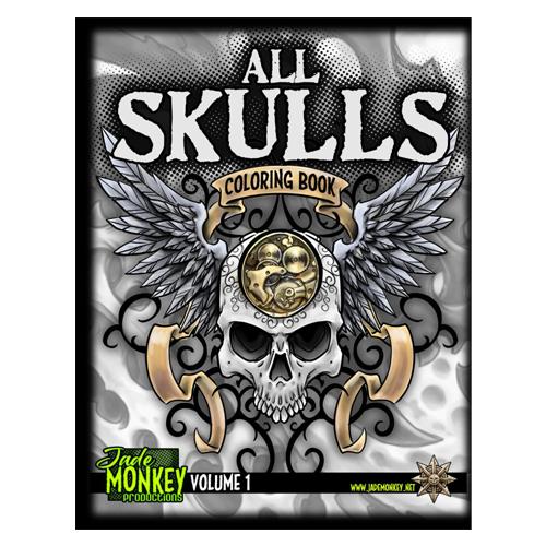 All Skulls: Coloring Book